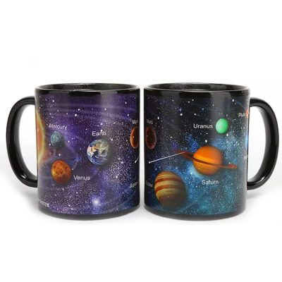 Black star sun pattern color changing mug (2)