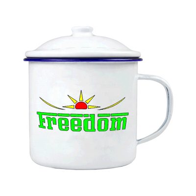 Custom enamel mark cup with lid (2)