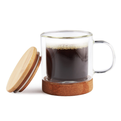 Double glass transparent mug with lid (3)