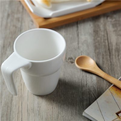 Exquisite white afternoon tea ceramic mug (5)