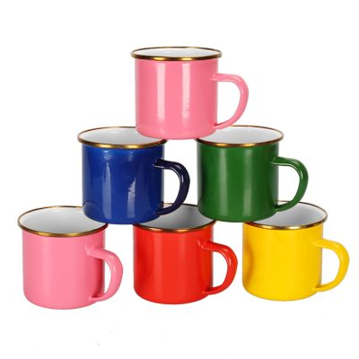 Golden decoration mini enamel mug (4)