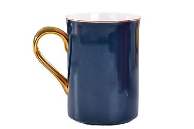 High-grade ceramic blue enamel mug (1)