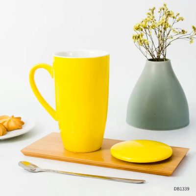 Large capacity coffee mug with lid (1)