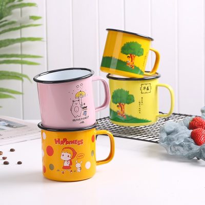Lovely style vintage enamel mug (5)