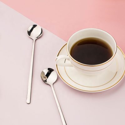 Luxury long handle stainless steel teaspoon (1)
