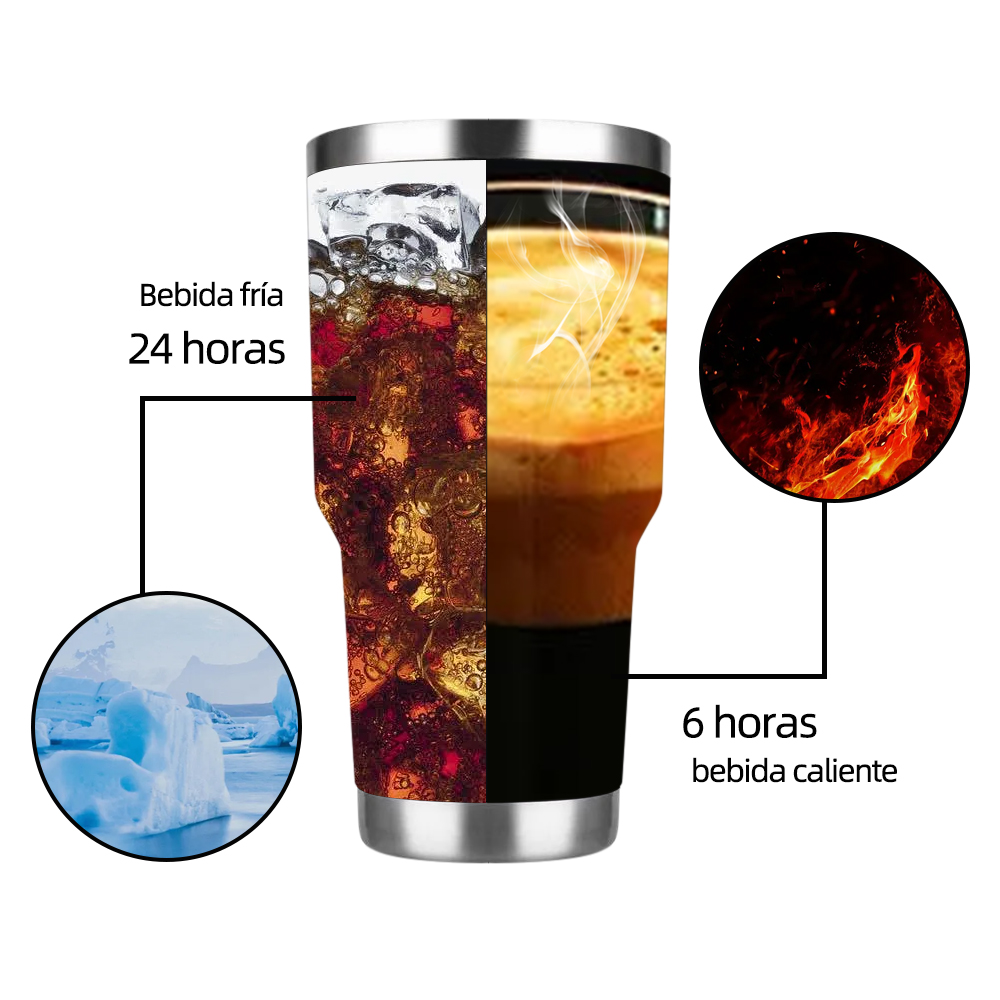 Modern stainless steel travel mug