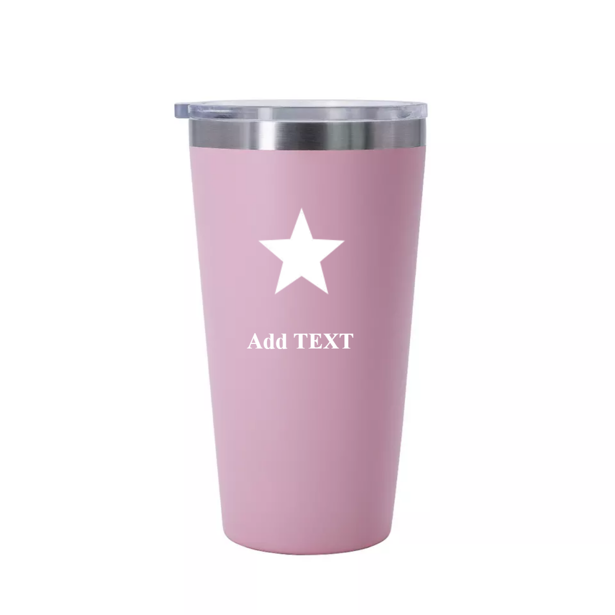 Personalized 20 oz pink travel mug