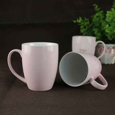 Pink classic style design ceramic mug (5)
