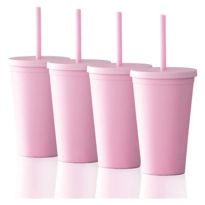 Pink pastel acrylic tumbler mug (6)