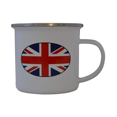 White printed spot steel enamel mug (4)