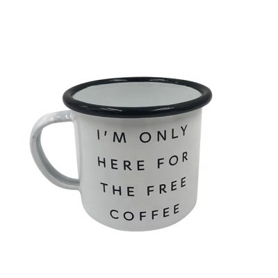 Wholesale cheap white enamel mug (1)