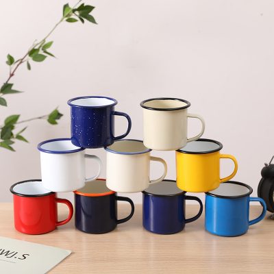 Wholesale solid color enamel metal mug (5)