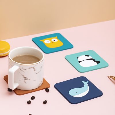 Soft silicone cartoon mug coaster (4)