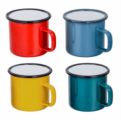 12oz classic enamel ceramic coffee mugs