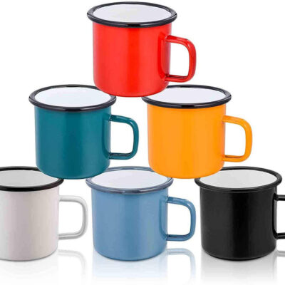 12oz classic enamel ceramic coffee mugs