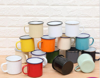 12oz classic enamel ceramic coffee mugs