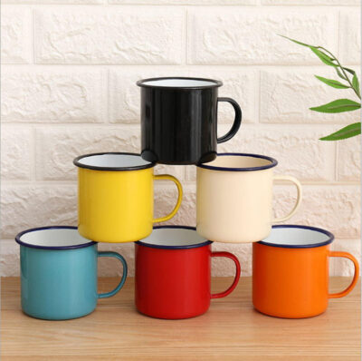 12oz classic enamel ceramic coffee mugs