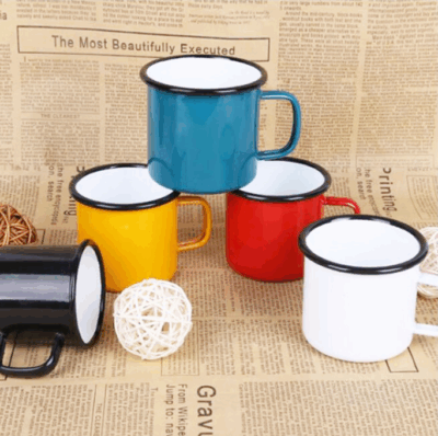 12oz classic enamel ceramic coffee mugs
