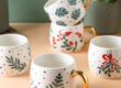 Creative 2025 ceramic mug with flower design