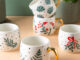 Creative 2025 ceramic mug with flower design