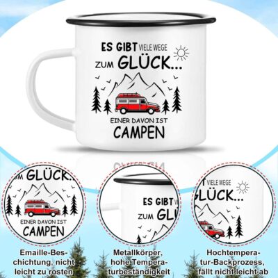 Custom branded enamel mugs