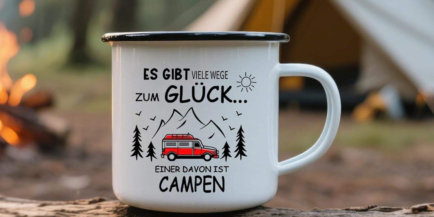 Custom branded enamel mugs