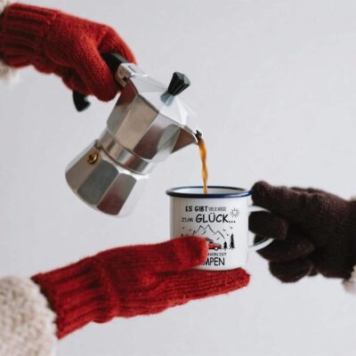 Custom branded enamel mugs
