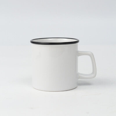 enamel ceramic coffee mug vintage design