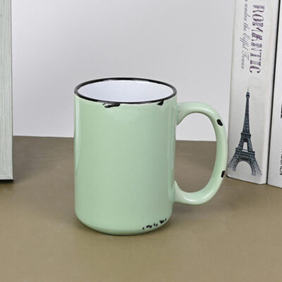 15oz vintage ceramic coffee mug