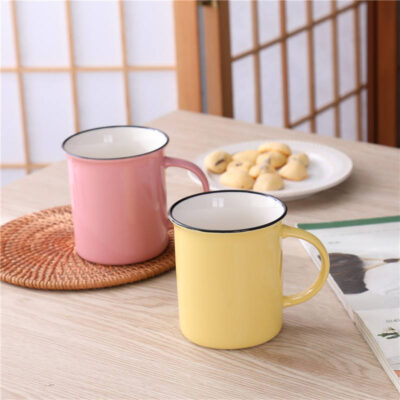 vintage enamel stoneware campfire mugs
