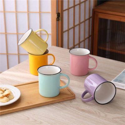 vintage enamel stoneware campfire mugs