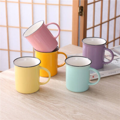 vintage enamel stoneware campfire mugs