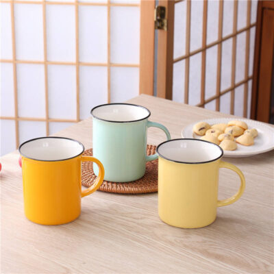 vintage enamel stoneware campfire mugs