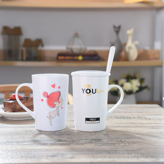 Customizable Porcelain Ceramic Coffee Mug with Handle (4) ceramic coffee mug with handle
