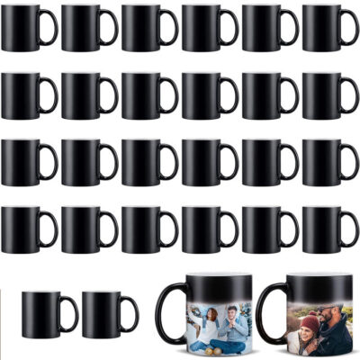 sublimation black magic ceramic mug