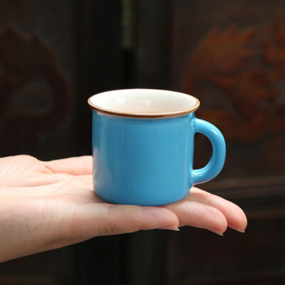 Colorful enamel mugs mini cups