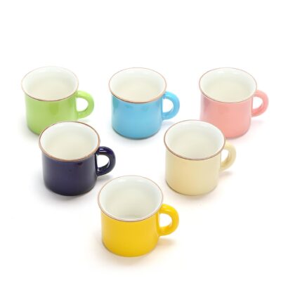 Colorful enamel mugs mini cups