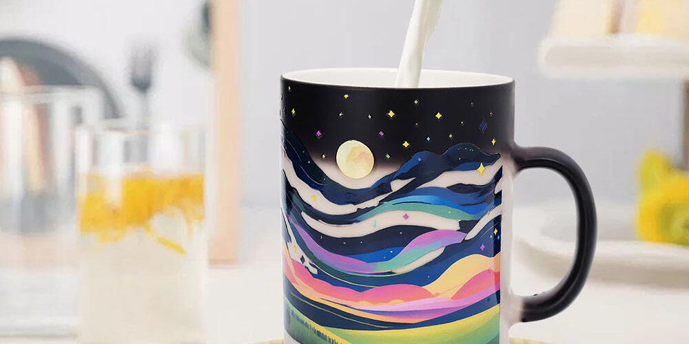 ModernQiu Heat Sensitive Sublimation Magic Mug with Custom Logo (2) heat sensitive color change mug