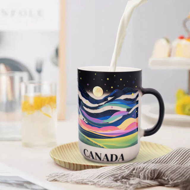 ModernQiu Heat Sensitive Sublimation Magic Mug with Custom Logo (2) heat sensitive color change mug