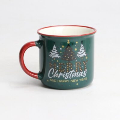 Christmas ceramic coffee mug espresso set