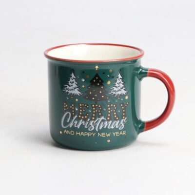 Christmas ceramic coffee mug espresso set