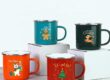 ceramic enamel mugs with rolled rim