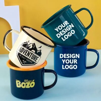 enamel camping mugs retro style