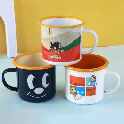 enamel camping mugs retro style
