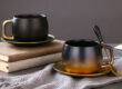 Nordic luxury gold rim ceramic cup