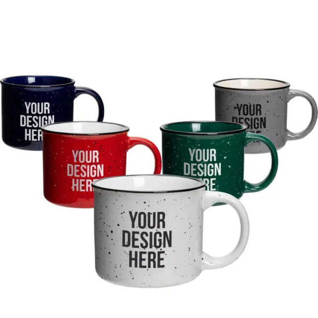 enamel speckled campfire coffee mug