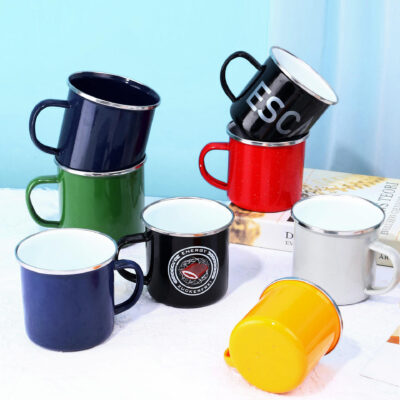 enamel sublimation camping mug