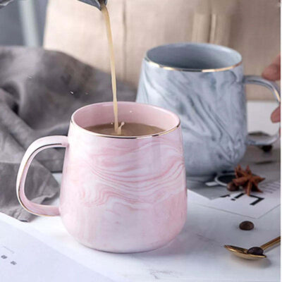 Luxury marble ceramic tea and coffee mug