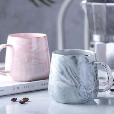 Luxury marble ceramic tea and coffee mug