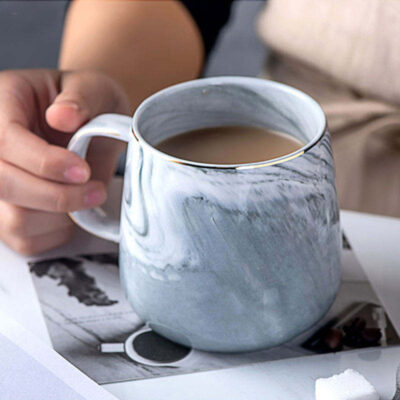 Luxury marble ceramic tea and coffee mug